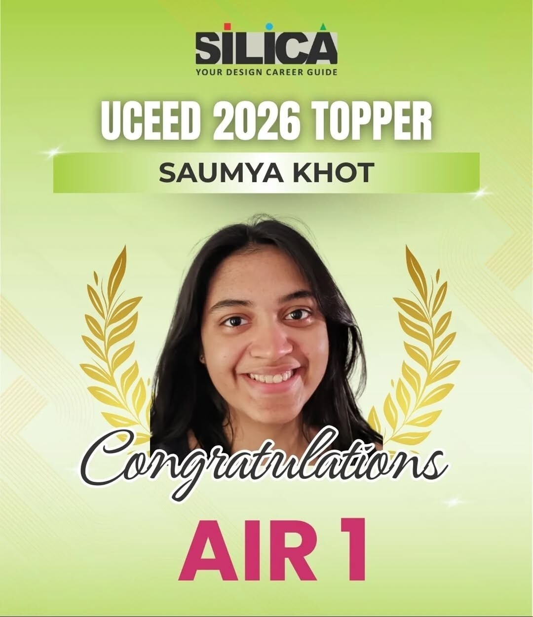 UCEED 2026 Topper - AIR 1